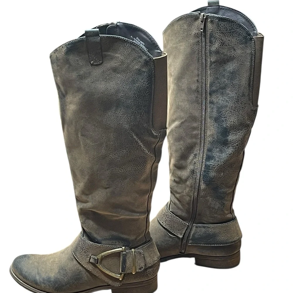 Madeline Over the‎ Knee Charcoal Boots